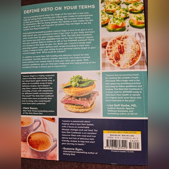 The Keto Diet Cookbook By Leanne Vogel Like New Softbound - Picture 6 of 6
